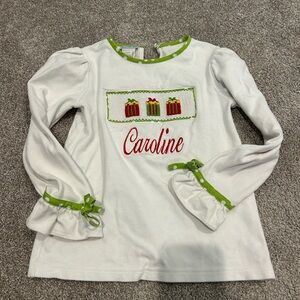 Christmas Caroline Smocked Shirt